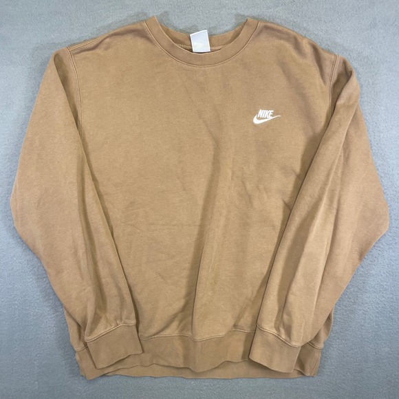Nike Other - Nike Sweatshirt Mens Large Tan Embroidered Logo‎ Crewneck BV2662-258
